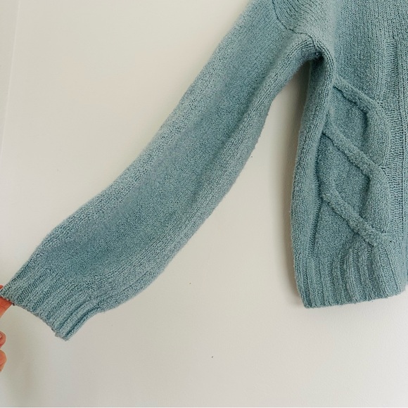 Hollister | Women’s Long Sleeve Sweater Light Blue Balloon Sleeve Soft - Picture 2 of 8